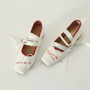 Embroidered Ballet Pumps