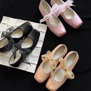 Ballet Core Ribbon Flat Shoes