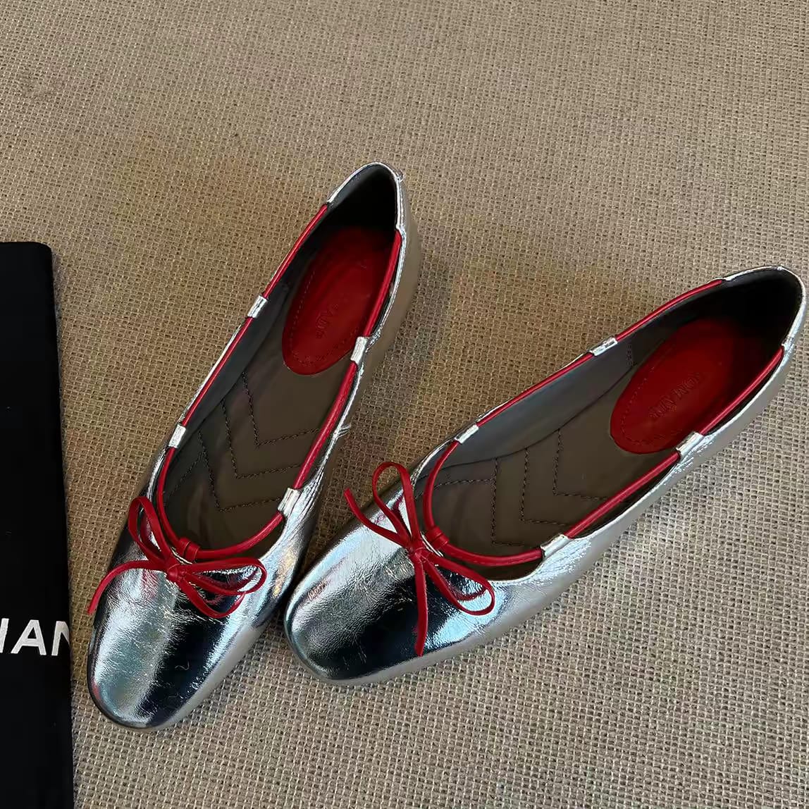 Elegant Leather Ballet Flats - Image 2