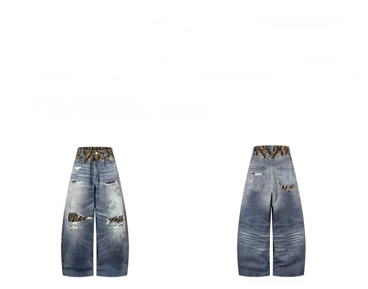 Tiger Distressed Ultra-Wide Leg Jeans - Image 2