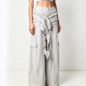 High-Fashion Statement Wide-Leg Pants