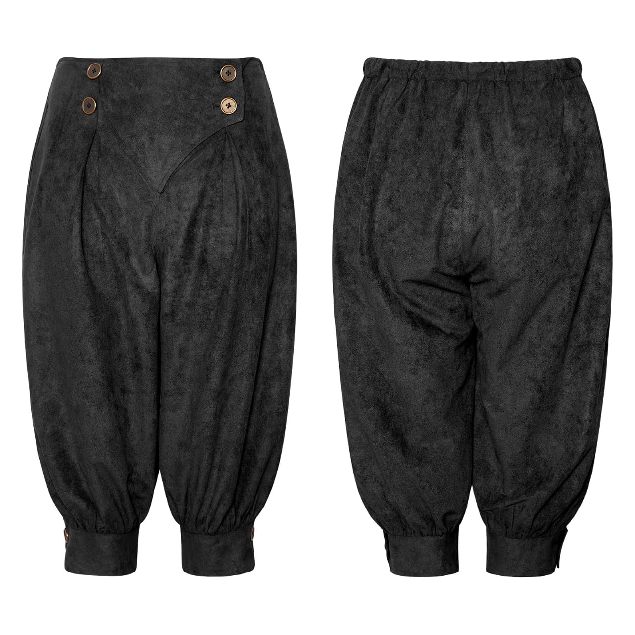 Vintage High-Waisted Faux-Suede Bloomers - Image 7