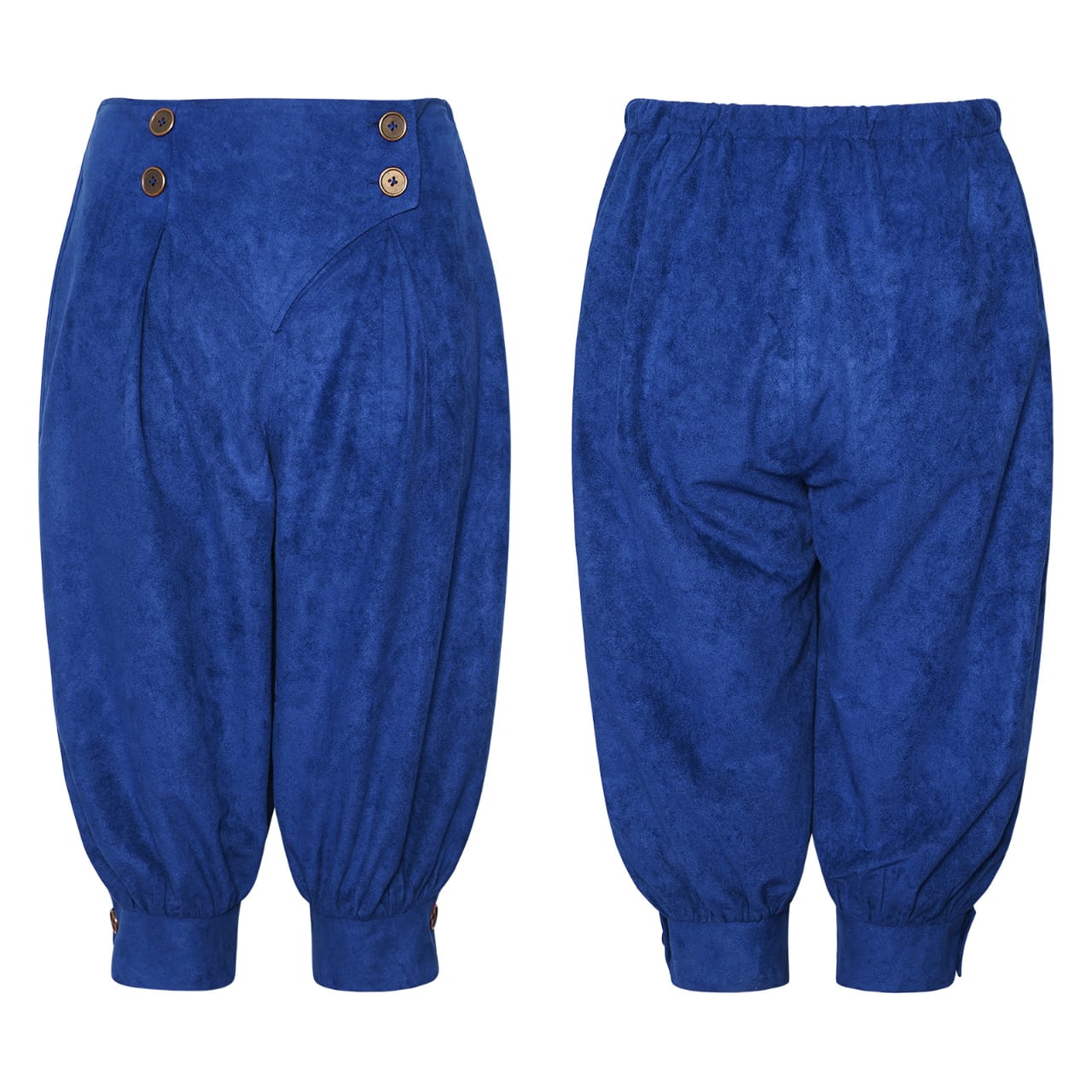 Vintage High-Waisted Faux-Suede Bloomers - Image 4