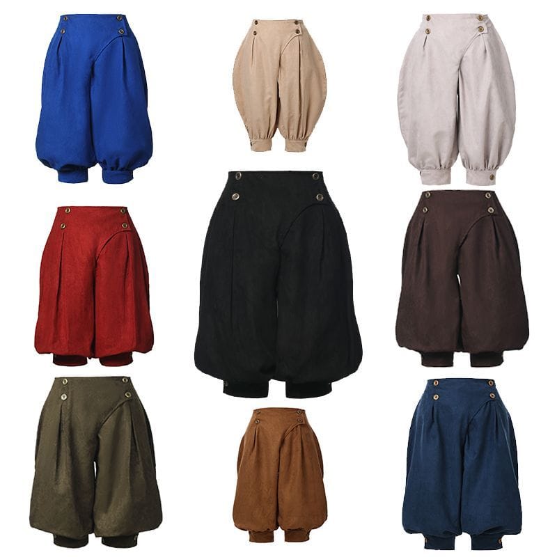 Vintage High-Waisted Faux-Suede Bloomers - Image 2